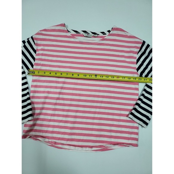 Vineyard Vines Striped Long Sleeve Tee Shirt Pink White navy blue Size S - Picture 4 of 8